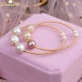 14k Gold Jewelry Freshwater Pearl Bracelet Adjustable Simple Bracelet Baroque Pearl Bracelet Adjustable