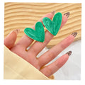 VKME New Design Fashion Acrylic Heart Earrings  for Women Jewelry
