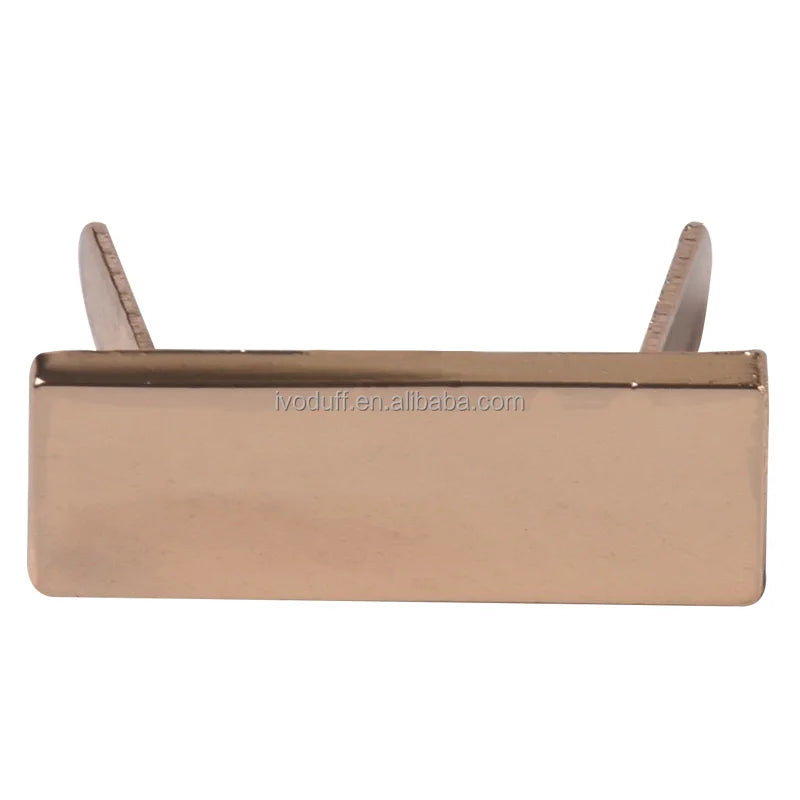 Custom Decorative Engraved Clothing Blank Tag Light Gold Metal Label for Handbag