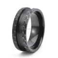8mm Channel Width Tungsten Ring Core Blank Geometric Shape for Opal Meteorite Antler Inlay Christian Engagement Wedding Party