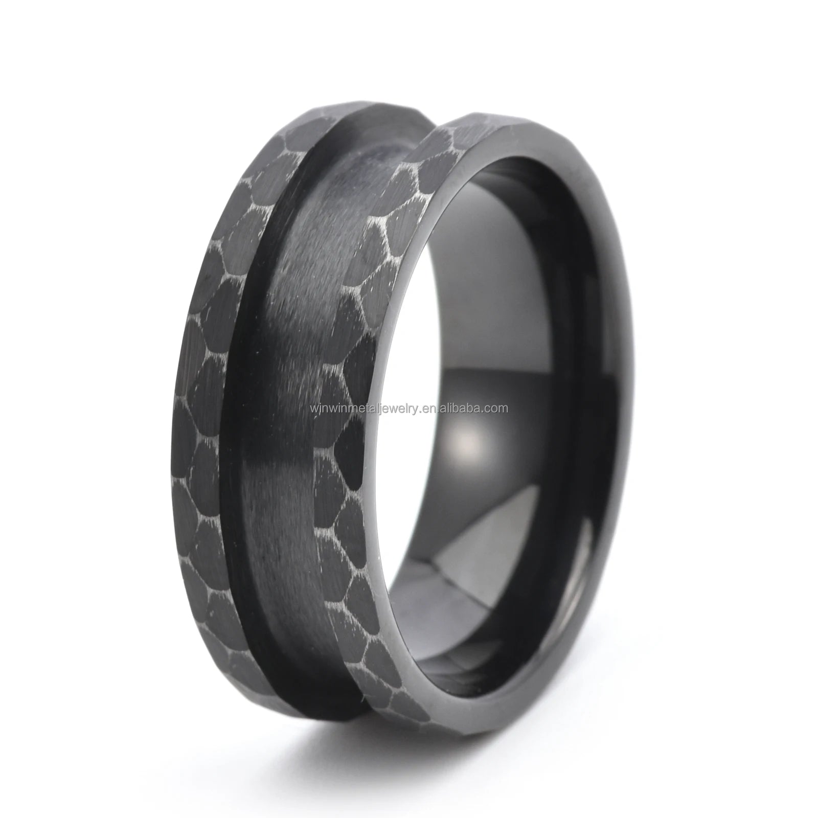 8mm Channel Width Tungsten Ring Core Blank Geometric Shape for Opal Meteorite Antler Inlay Christian Engagement Wedding Party