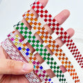 New Fashion Resin Bling Hot Fixed Rhinestones Trim Adhesive Tape Flatback Motif Square Applique for Shoes Garments Bags