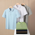 Customize Embroidered Logo Print Solid Anti-Pilling  Mercerized Cotton Cool Zone Short Sleeve Polo Shirt