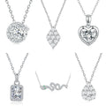 Jiangyuan S925 Sterling Silver Jewelry Heart Chain Necklace Snack Cross Infinite Symbol Custom Jewelry Necklace