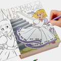 Custom Coloring Book for Kids/Children Adult Mandala Magic Printing Full Hard Cover with Matte Stickers