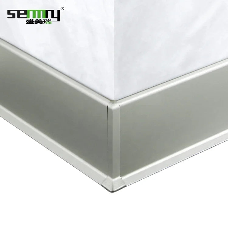 Beautiful Colors Skirting Board with PVC Install Base Aluminium Profile Wall Skirting Boardmetal Baseboard Floor Molding