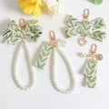 Fashion Foliage Keychain Lanyard Lace Ribbon Cute Conch Pendant Key Chain Car Keyring Holder Bag Charms Accessories