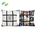 Prosub Wholesale 40*40cm 9 Panel Linen Sublimation Blank Pillow Covers With Zipper 16*16in Custom Photo Sublimation Pillow Case