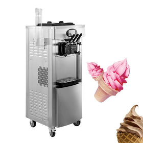Hot Sale Soft Ice Cream Machine Commercial With 2+1 Flavors Vertical Ice Cream Maker 2200W