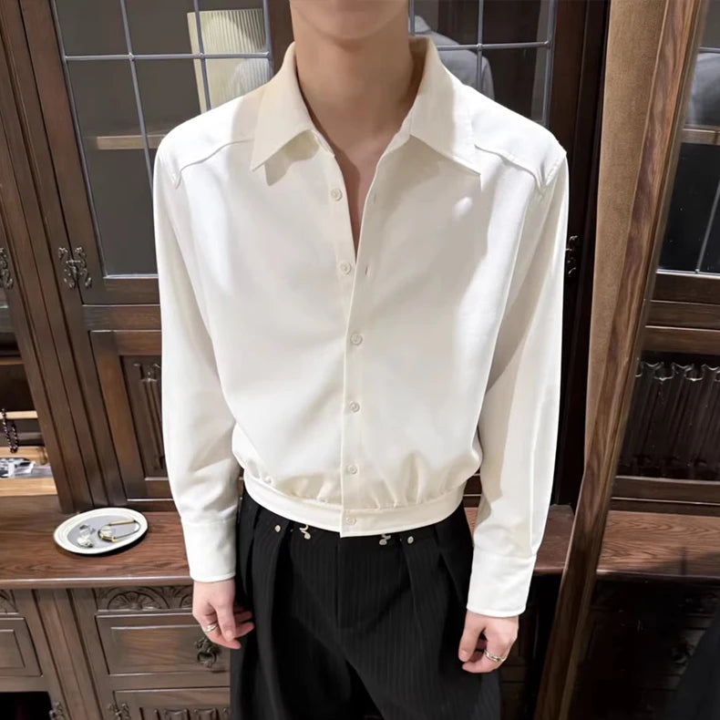 OEM Men's Square-Neck Long-Sleeve Button-Down Shirt Anti-Pilling Casual Shirt Short-Sleeve Jacket Spring Style Wholesale