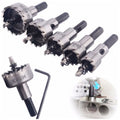 5PC 16/18.5/20/25/30mm HSS 6542 Saw Tooth Hole Sawing Opener Bit Set for Aluminum Plate and Iron Plate Drilling