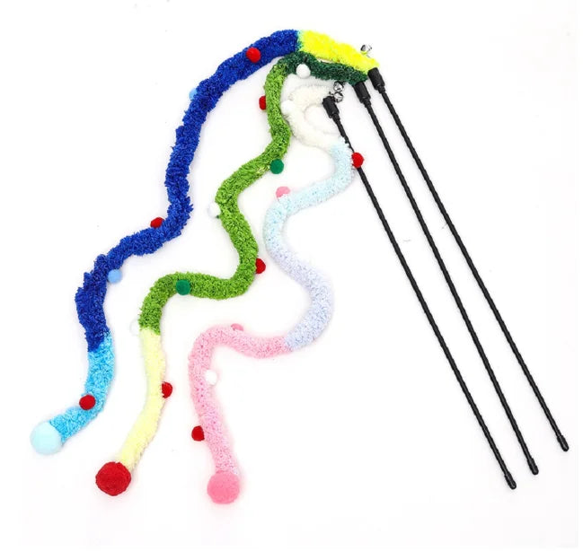 2025 New Interactive Silvervine Feather Replacement Cat Teaser Stick with Catnip Cute Style Toy From China Manufacturer Cat Toy