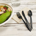 Gianty Nature BPI Eco-Friendly and Biodegradable Cornstarch Disposable Fork Spoon Set Individually Wrapped Cutlery for Parties