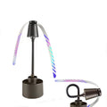 2 Pack Fly Fan With LED Light for Table Food Indoor Outside Portable Picnic Fan Batteries Powered Table Restaurant Party Home