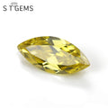 Ready to Ship 100 Pcs Jewelry CZ Golden Marquise Cut Cubic Zirconia Stones for Jewelry Setting