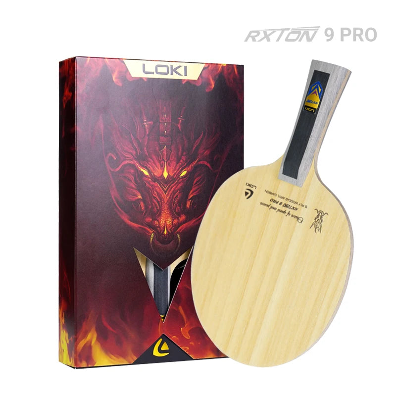 LOKI Rxton 9Pro Low MOQ OEM Logo Ping Pong Professional Allround Blade 7 Ply Basalt CNF Fiber Blade Table Tennis