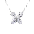 Fashion Platinum Plated Statement Pure 925 Silver Exquisite Moissanite Diamond Pendant Necklace Butterfly Women Female