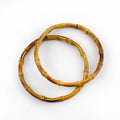 Meetee BF060 13cm Round Bamboo Handle Plastic O Ring Bag Handles Handmade Circle for Women Handbags Strap Replacement Accessory