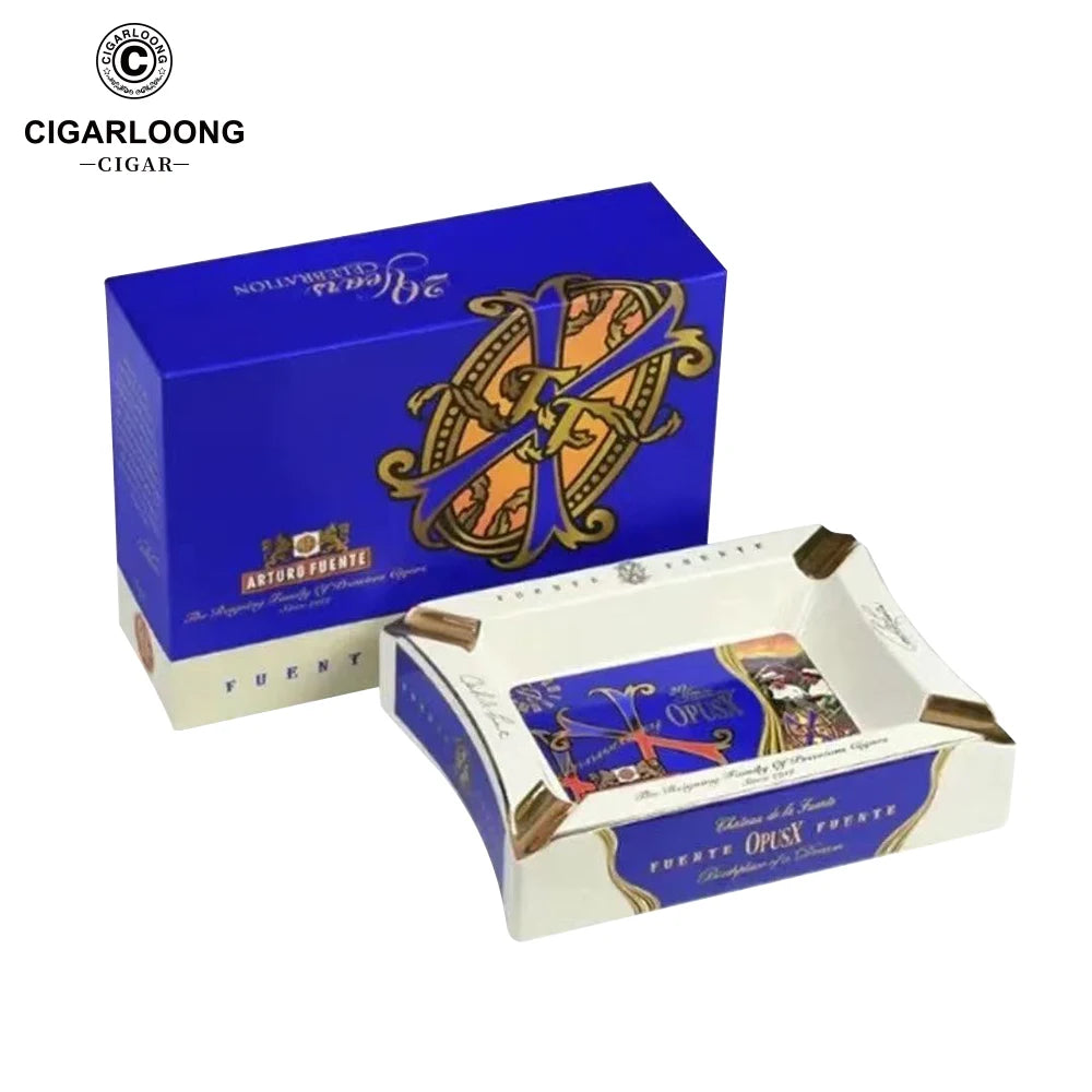 CIGARLOONG Luxury Ceramic Ashtray Masterpiece 20th Anniversary Cigar Ashtray Large Capacity With Gift Box Packaging