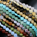 DIY Frosted Crackle Aquamarine Beads Round Gemstone Loose Beads for Jewelry Necklace Making
