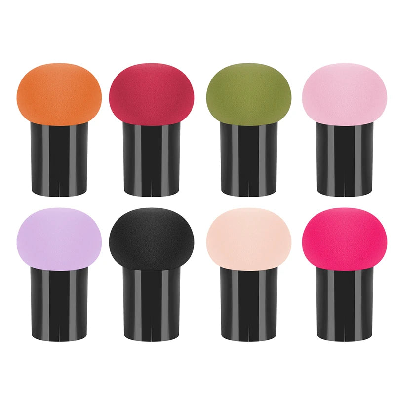Mushroom Head Powder Puff Boxed BB Cushion Cream Handle Makeup Brush Wet and Dry Beauty Egg with Outer Box