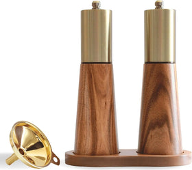 Wooden Manual Salt and Pepper Grinder Acacia Wood 8 Inch Elegant Salt Grinder and Pepper Grinder