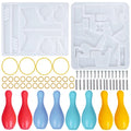 Silicone Mold DIY Children's Toy Game Ornament Bowling Ball Rubber Band Drop Glue Mold Rubber Model  Epoxy Resin Game Mold