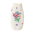 Mimixiong Pet Apparel Knitted Luxury Embroidery Flower Dog Cat Clothes Winter Warm Pet Dog Sweater Apparel