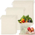 Custom Logo Canvas Drawstring Vegetable & Fruit Storage Pouch Bags-Reusable Customized Color Wholesale Available