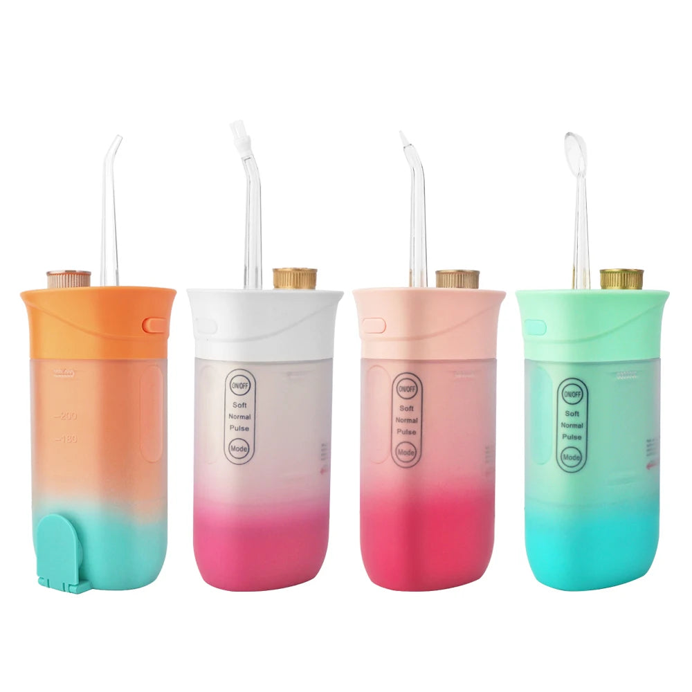 Portable Cordless Teeth Cleaner Waterproof USB Rechargeable Dental Water Jet Flosser Irrigator Water Cordless Flosser
