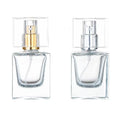 Custom Logo Clear 30ml Perfume Bottle Square Luxury 50ml Golden/Silver Cap Empty Flat Parfum 30ml Glass Perfume Spray Bottle