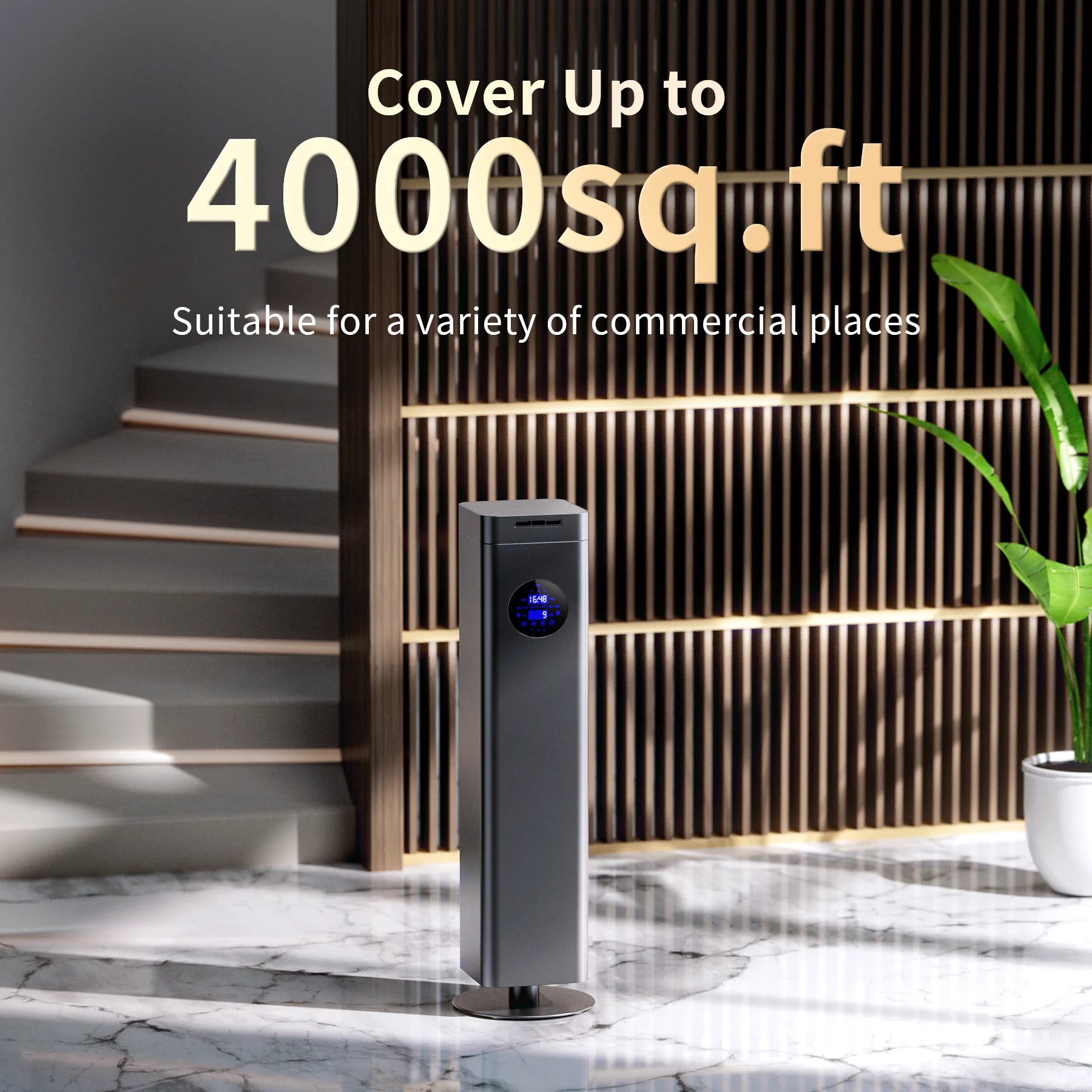 Large Commercial Nebulizer Diffuser Floor Standing Tower for Large Areas Electric Metal Aroma Scent French Language 1 Year