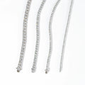 HIP POP 3mm Moissanite Tennis Bracelet  925 Sterling Sliver  Tennis Bracelet Moissanite