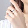 Fine Jewelry 925 Sterling Silver Cubic Zircon Devil Eye Good Luck Ring for Women