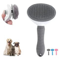 MMG Stainless Steel Self Cleaning Slicker Brush Hair Remover Comb for Dogs and Cats Pet Grooming Tool