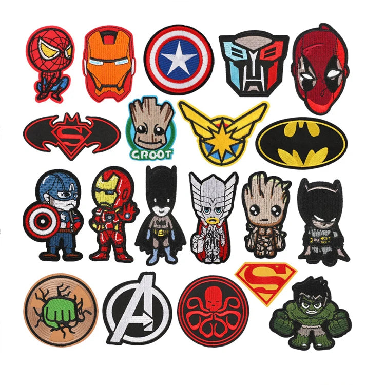 Wholesale Custom Embroidered 3D  Patch Manufacturers' Hero Iron-On Anime Characters Twill Fabric Customizable  Patches