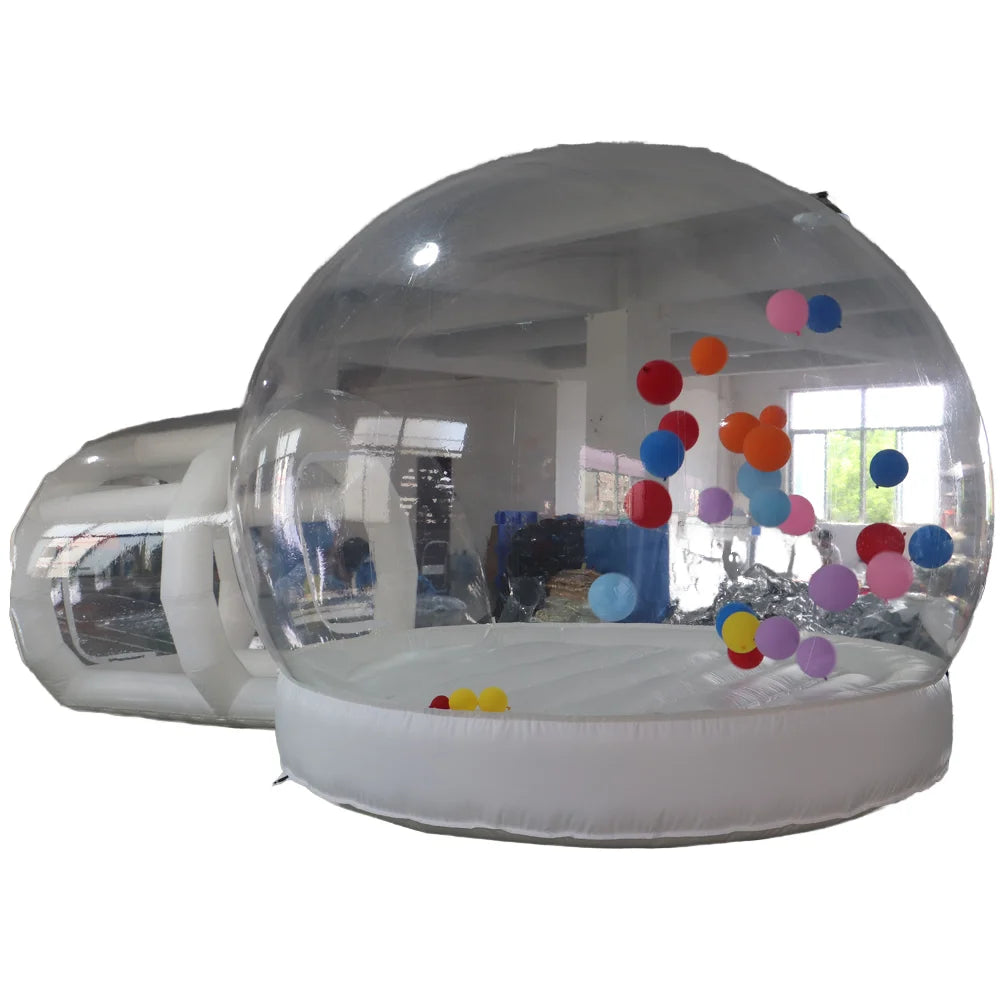 YIBEI Commercial White PVC Inflatable Castle Bounce House Jump House Tent for Wedding Parties Bubble House Balloon