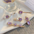 BPHNE Elegant Women's Metal Rhinestone Hair Clips-Customizable Color Fashion Accessory