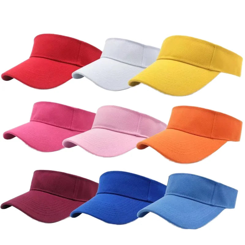 Wholesale Fashion Outdoor Women's Visor Caps Sports Sun Visor Hats Custom Logo Cotton Sun Visor Hats for Women