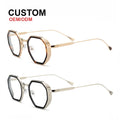 LMA Vintage Luxury Designer Metal Acetate Glasses High Quality Unique Optical Eyewear Custom Logo Fashion Eyeglasses Frames
