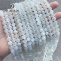 JD Supply 100% Natural Stone Beads 4/6/8/10/12mm Picked Size 5A Natural White Moonstone Beads for Jewelry Making