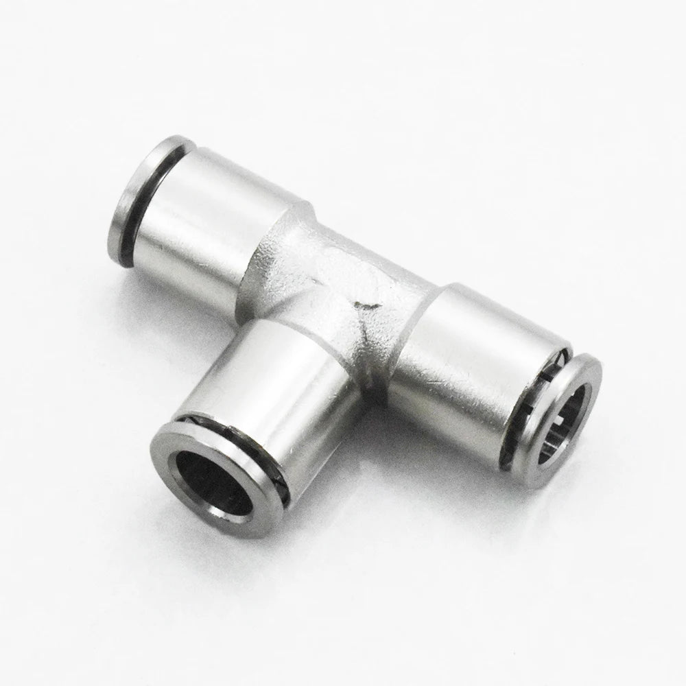 2.5MPa Max  Pressure MPE 4mm 6mm 8mm 10mm 12mm 14mm 16mm T Type One Touch High Pressure Air Pneumatic Connector Tee Air Fitting