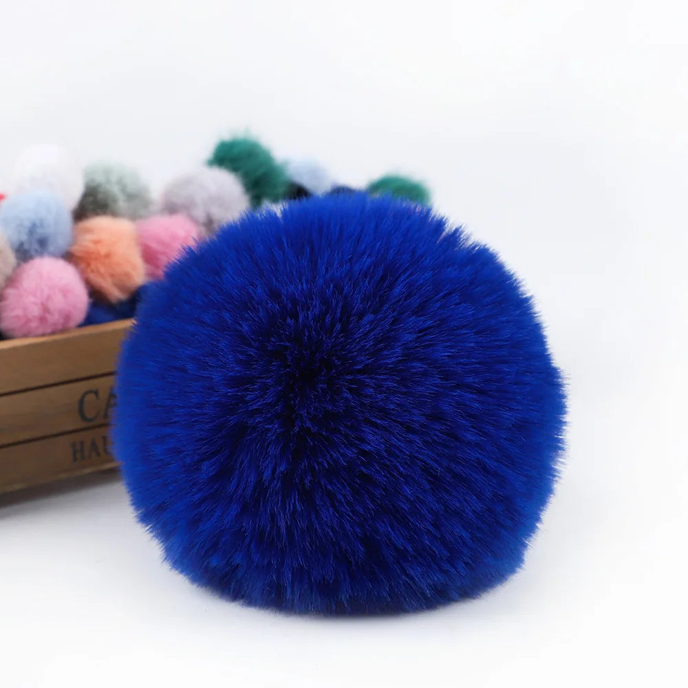 12cm Big Size Faux Rabbit Fur Pompon Top Garde Faux Fur Pompom Fake Pom Poms Faux Rabbit Fur Ball