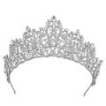 Fashion Rosa Bessie Luxury Princess Gold Silver Rhinestone Big Crystal Bridal Crown Tiara for Women Birthday Pageant Wedding