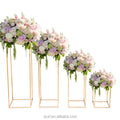 Electroplated Gold Wedding Flower Rack Metal Wedding Flower Vase Wedding Table Center Decor Suitable for Party  Home Decor