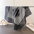 New Stylish Dots Pattern Polyester Silk Square Scarves for Women Summer Lightweight Soft 70*70CM Small Tie Neck Scarf Shawl