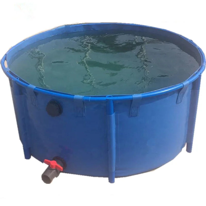 Foldable PVC Tarpaulin Fish Breeding Tank for Koi Fish Ponds Food Grade Anti-UV & Anti-Leak 200L-500000L Capacity
