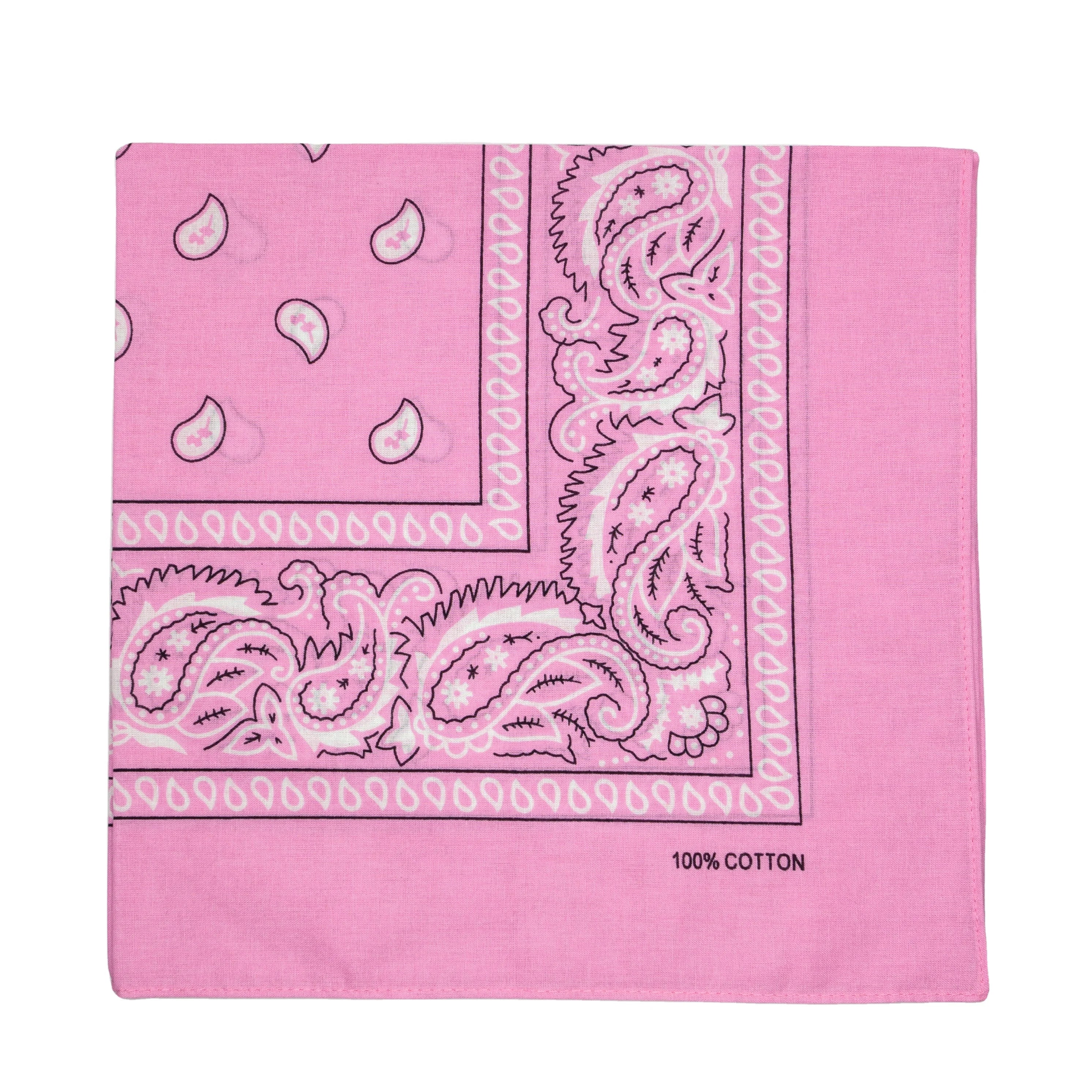Wholesale Large 22x22in Cotton Kerchiefs Breathable Adult Hair Scarfs Multifunctional Paisley Headband Bandanas for Men Outdoor