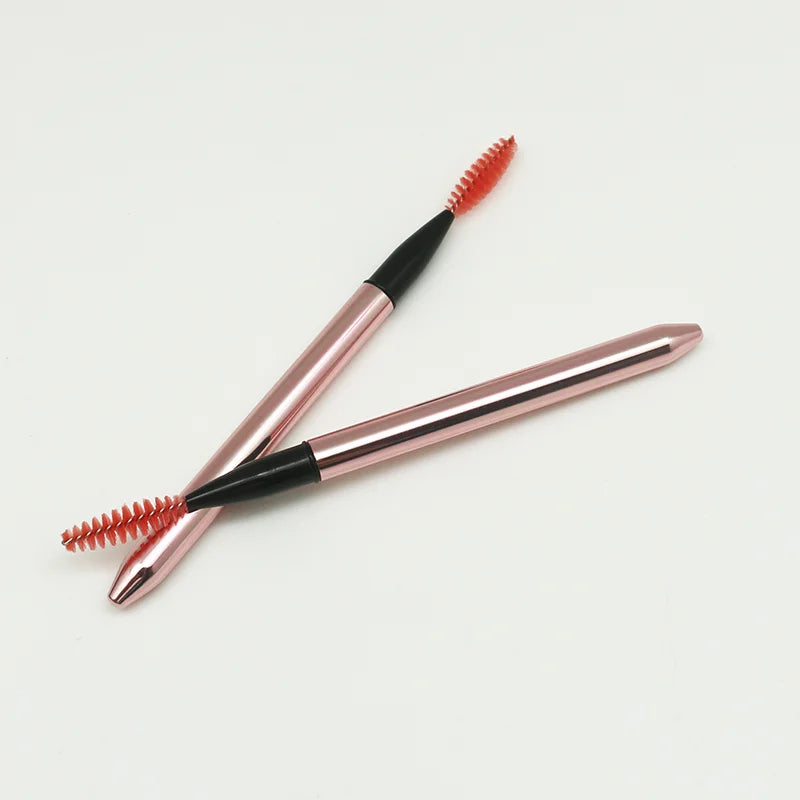 Custom Logo Makeup New Style Reusable Lash Spoolie Brush Mascara Wands With Cap