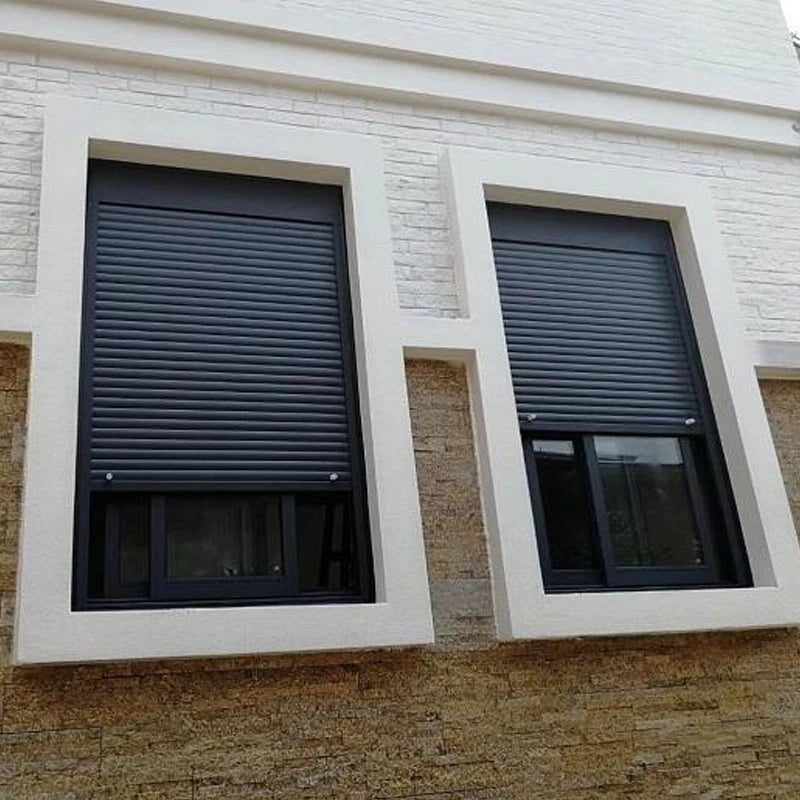 Low Price Anti-Theft Aluminum Roller Shutters Vertical Opening Exterior Storm Protection Windows and Doors Windproof Windproof
